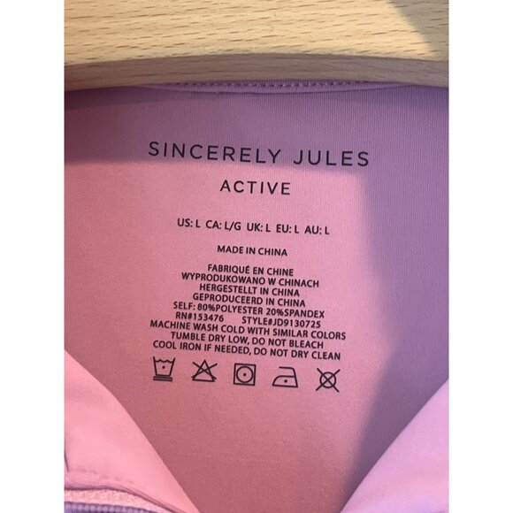 Sincerely Jules Active Pink Sleeveless Collared Athletic Dress W/ Zip Neck & Per - Picture 3 of 8